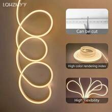 LQHZMYY 10m LED Flexible Neon Light Strip With EU Plug And Switch, For Home Living Room Decor Background Night Light Lighting, DIY Creation, Button Control Switch, Perfect For Home Decor, Bedroom, Living Room, Outdoor, Holiday Party And Gathering Decoration Lighting, Suitable For Multiple Occasions - EU C Type Plug(220-240V) - View 10