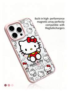 Miniso 1件裝 Sanrio 磁吸充電手機殼，夏季時尚手機殼，節日禮物，盒裝，適用於 iPhone 17 17Air 17pro 17promax 11 12 13 14 15 16pro 16promax 14Plus 15Plus 16Plus 15promax 16pro 16promax XR - 粉紅色2 - 查看 9