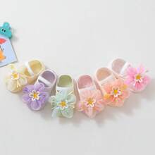 2雙0-1歲女嬰船襪，夏季薄款透氣幼兒走路襪，鬆口高彈不緊繃嬰兒襪 - 彩色 - 查看 7
