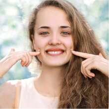 1 pieza Entrenador de hoyuelos de acero inoxidable con sonrisa natural, dispositivo cómodo para dar forma a los hoyuelos, entrenador facial de hoyuelos reutilizable, herramienta portátil para crear hoyuelos, simple para el uso diario de entrenamiento de mujeres - Multicolor - Ver 2