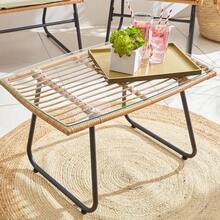 Outdoor Indoor Wicker Rattan Garden Furniture Sofa Chair Table Set With Natural Cushion For Patio Balcony - Cojín natural - Ver 8