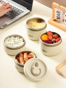 Ensemble 1/3/4/5 pièces Boîte à lunch isolée en acier inoxydable 304 avec couvercle et poignée, design incurvé portable et étanche, micro-ondes, récipient de stockage pour salade de fruits, boîte à lunch isolée réutilisable, convient aux étudiants et aux adultes pour la maison, l'école, le dortoir, le bureau, le camping en plein air, le pique-nique, les voyages, la rentrée scolaire - Multicolore - Voir 7