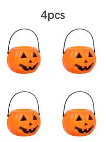 8pcs Halloween Pumpkin Lantern Candy Buckets, Suitable For Home, Store, Haunted House And Photo Props. They Add Halloween Charm To Any Scene, Can Be Used As Candy Bag Fillers Or DIY Decorations. Halloween Decor, Halloween Gifts - Multicolor - View 13
