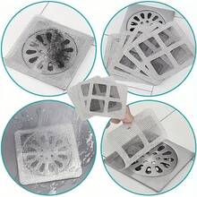 10/60/100pcs Mesh Bathroom Sink Strainer, Toilet Drain Filter, Kitchen Anti-Clog Anti-Insect Self-Adhesive Floor Drain Sticker - Floor Drain Sticker - View 6