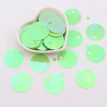 20g 58pcs Flat Round Loose Sequins 30mm Large Hole Sequin 3cm Bulk Embroidery Craft Sequin Colorful PVC Iridescent Applique For Garment Jewelry Making DIY Sewing Accessories, Aesthetic - 20 Grams - View 23
