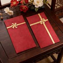 6/12pcs High-Quality Red Envelopes With Popular Gold Butterfly Ribbon Pattern, Suitable For Lunar New Year, Birthday, Wedding, Valentine's Day, Party Gift Bags, Cash Envelopes - View 4