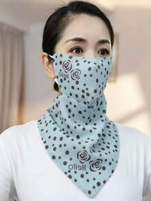 1件女款透氣防曬三角巾,薄款掛耳式頸巾,夏季度假禮物首選 - A - 查看 7