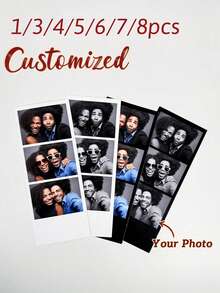 1/3/4/5/6/7/8 miếng dải in phong cách Photo Booth cá nhân hóa, in ảnh, in quà tặng ảnh kỹ thuật số tùy chỉnh, ghép ảnh tùy chỉnh, trang trí tường ảnh 4 ô cá nhân hóa, in độ phân giải cao - hoàn hảo cho album gia đình và đám cưới, quà tặng cặp đôi - Nhiều màu - Xem 1