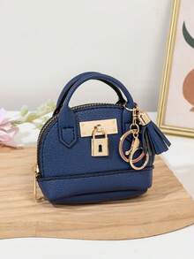 CHARM INFINITE Dompet Koin Gantungan Kunci Kubah Mini, Tas Penyimpanan Earphone Kulit PU dengan Kunci dan Rumbai, Tas Penyimpanan Portabel Wanita, Aksesori Gantungan Tas yang Lucu - MultiWarna - View 16