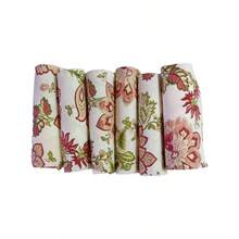 Juego de 6 servilletas de mesa de comedor Servilletas de mesa florales de 18x 18 pulgadas Servilletas de tela impresas algodn Servilletas de algodn suave lavable multicolor - Crema multiusos - Ver 4