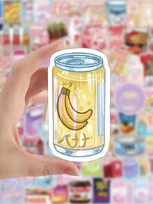 100 Pegatinas de Bonificación de Aperitivos Coloridas - Pegatinas Creativas para Decoración de Cuaderno de Escritorio - Multicolor - Ver 5