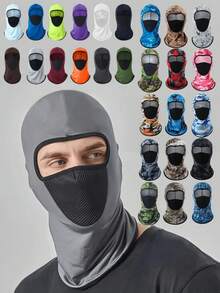 1pc/2pcs/3pcs Unisex Solid Color Mesh Cheap Balaclava Cycling Face Mask Neck Gaiter, Suitable For Daily Cycling, Parties, Outdoor Outings - Style V - View 1
