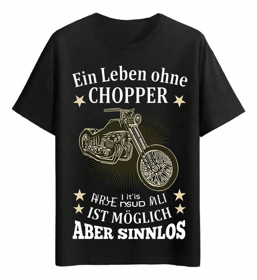 T-Shirts Life Without A Chopper But Without Meaning - 黑色 - 查看 1