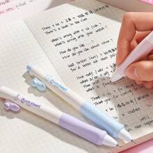 4PCS Cat Theme Retractable Ballpoint Pens;0.5mm Black Quick-Drying Pens, Fashionable Minimalist Neutral Pens, Smooth Writing;Suitable For Diary Writing And Drawing;Best Choice For Writing And Office Use, Suitable For Students, School, Notes, Office Use;Classroom Rewards, Holiday Gifts, School Supplies/Office Supplies - Multicolor - View 10