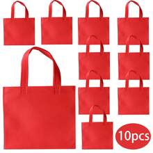 10入 20x20cm 彩色不織布禮品袋附提把，適合生日派對與小禮物，高品質，聖誕節、萬聖節適用 - 查看 18
