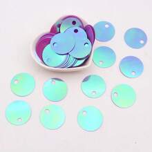 20g 58pcs Flat Round Loose Sequins 30mm Large Hole Sequin 3cm Bulk Embroidery Craft Sequin Colorful PVC Iridescent Applique For Garment Jewelry Making DIY Sewing Accessories, Aesthetic - 20 Grams - View 27