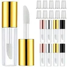1.2ml Transparent Small Refillable Empty Lip Balm Tube Lip Gloss Bottle Women DIY Cosmetics (Black - Multicolor - View 2