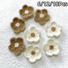 6/12/18Pcs Floral Applique Patches, Suitable For Clothing, Hats, Shoes, Crafts, Sewing Supplies, Fabric Patches, Headwear, Embroidery Flower Pieces, DIY Clothing, Shoes, Hats Accessories - Multicolor - View 13