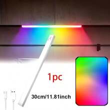 Smart Magnetic Multi-Color Gradient Ambient Light, Multiple Adjustable Lighting Modes, Motion Sensor Light, Seven-Color Ambient Light Strip, USB Rechargeable, Suitable For Game Room, Living Room, Fill Light, Wardrobe, Bedroom, RV And Stair Lighting, Holiday Party Atmosphere Lighting Effect, Easy Installation, Home Lighting, Summer Gift - Colored Light - View 8