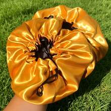 Double-Sided Anti-Frizz Satin Bonnet With Adjustable Elastic - Light Sage Green - View 4