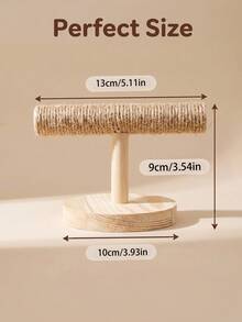 Parrot Natural Wood Rope Desktop Training Stand, Mori Style Minimalist Anti-Slip Claw Grinding Stable Base, Interactive Training And Boredom Relief Desktop Resting Supplies For Small To Medium Parrots - View 9