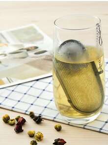Stainless Steel Spice Infuser Bag With Chain, Stewing Meat Filter Tea Strainer, Flower Tea Leaf Infuser, Fine Mesh Design To Prevent Residue Leakage, Reusable And Easy To Clean, Suitable For Halloween Party, Christmas Family Gathering Cooking And Tea Drinking, Kitchen Stewing And Filtering Accessory - Silver - View 3