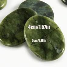 2pcs 1.18*1.57 Inch Jade Eye Patches, Eye Cooling And Patch For Dark Circles, Puffiness And Fine Lines, Skincare Beauty Tool, Cold And Hot Compress Eye Patches - Green - View 4