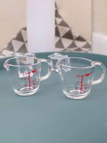 1/2/3/4 piezas Tazas medidoras mini, tazas medidoras para hornear, jarra pequeña para leche, taza medidora para café, taza medidora con pico, jarra espumadora de leche, taza medidora transparente, con mango desmontable anidable, diseño apilable, múltiples unidades de medida, utensilio de cocina - Multicolor - Ver 4