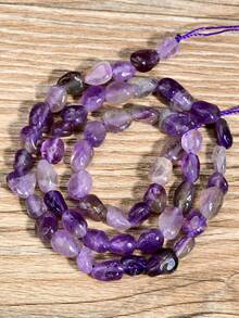 Natural Amethyst Loose Beads, Asymmetrical Spacer Beads, Handmade Women's Jewelry Gift, DIY Necklace Bracelet Earring Accessories, 40CM/15.75 Inches - Multicolor - View 8
