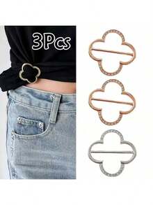 Set de 2/3/4/5/6/8 piezas de anillos clip para camisetas - Accesorios de moda para camisas, bufandas y sombreros, accesorios de prenda para ceñir la cintura - Accesorios de moda multifuncionales para ropa, bufanda, vestido elegante, hebillas en las esquinas - Multicolor - Ver 30