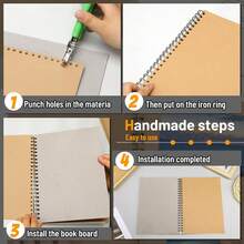 JNENERY 10 Chipboard Sheets 8.5 X 11", 22PT Book Board For Bookbinding, Cardboard For Crafts, Thick Chipboard And Sturdy Kraft Board Thin Cardboard Sheets For DIY Projects, Packaging (Kraft) - ColorA - View 3