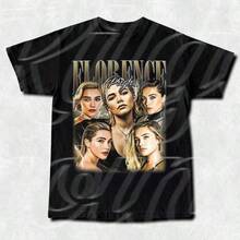 Florence Pugh Actrices Yelena Vintage Shirt.Jpg - Negro - Ver 1