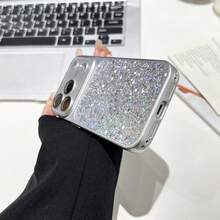 [Popular Item]Polka Dot Camera Frame Rhinestone Glitter Smartphone Case, Luxurious And Sparkling, IPhone17 Case, Korean Style, Cute, Compatible With IPhone 17 Pro Max/17 Pro/17/16 Pro Max/16 Pro/16 Plus/16/15/15 Pro/15 Pro Max/14/14 Pro/14 Pro Max, Minimalist, Women's, High Quality, Luxurious, Thin And Lightweight, Phone Cover, Shockproof, Drop Protection, Scratch Resistant, Orange / Yellow / Pink / White / Purple / Silver, Gift. - Pink - View 5