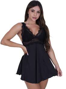 Biografia da Moda Women Nightgowns & Sleepshirts - Negro - Ver 3