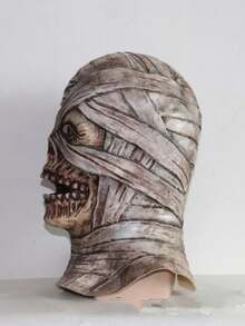 1pc Halloween Horror Latex Mummy Mask, Holiday Party Atmosphere Prop - Multicolor - View 4
