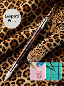 Dual-Ended Nail Art Dotting Wax Pencil Set, Replaceable Wax Tips, Stainless Steel Rhinestone Picker End For Rhinestone And Gemstone Application, Perfect For DIY Nail Art And Nail Salon Use - Multicolor - View 6