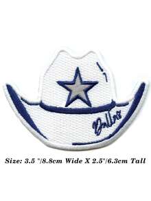 1pc/2pcs/3pcs/4pcs Dallas Hat Parody Patch Football Sport Fan Embroidered Iron On - Multicolor - View 8