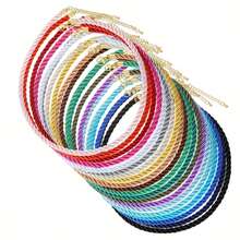 1pc - Bohemian Style Fashion Handmade Woven Necklace Basic Necklace Couple Friendship Bestie Essential Handmade DIY Woven Basic Necklace Accessories - Woven Lobster Rope - View 1