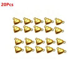 10/20/30pcs Heart Shaped Magnetic Clasps DIY Jewelry Necklace Bracelet Making Accessories - Love - View 13