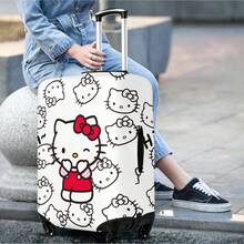 Miniso 俏皮 Hello Kitty 眨眼設計行李箱套，彈性保護行李箱皮，可愛防塵旅行保護套 - 顏色 - 查看 2