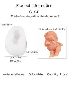1pc Cute Puppy Shaped Candle Silicone Mold - A-White - View 5