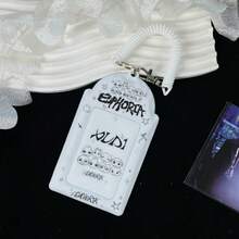 1pc Personalized Black & White Matte Card Holder, Black Starry Sky Card Clip, K-Pop Album Photo Card Holder, Star & Bow Card Clip, 3-Inch Idol Photo Card Display, Concert Support Accessory, Bag Charm Pendant, Suitable For 3-3.5 Inch Mini Photo Cards, Photo Cards, Idol Photo Cards, Trading Cards, Anime & Game Merchandise Card Storage, Winter/Summer Break Supplies, Back To School Season - Card Sleeve - View 12