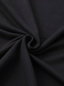 Women's Black Printed T-Shirt In A Youthful Style, 100% Cotton, Round Neck, Short Sleeves, Cool And Breathable Fabric, Perfect For Outings With Friends, Pairs Well With Shorts And Jeans - 黑色 - 查看 5