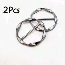 Set de 2/3/4/5/6/8 piezas de anillos clip para camisetas - Accesorios de moda para camisas, bufandas y sombreros, accesorios de prenda para ceñir la cintura - Accesorios de moda multifuncionales para ropa, bufanda, vestido elegante, hebillas en las esquinas - Multicolor - Ver 35