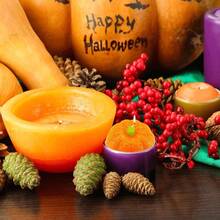 6 Piezas Calabaza Hojas de Arce Molde Fondant Halloween Hojas de Arce Molde de Silicona 3D Calabaza Vela Molde Epoxi Tema de Accin de Gracias Molde de Silicona para Hacer Decoracin de Torta - Blanco - Ver 4