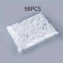 198/98/50/30/10pcs Disposable Shower Caps, Waterproof Elastic Bath Caps, Shower Caps, Suitable For Bathing, Hair Care, Thickened Large Size Super Elastic Shower Caps, Convenient To Carry - White - View 10