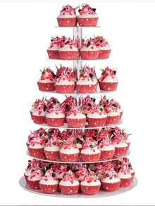 Round Acrylic Cake Display Stand, Multi-Tier Dessert & Food Rack For Wedding, Birthday Party - Clear - View 17