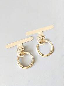 12/3 piezas Clip de metal giratorio ultra delgado, conector de acero inoxidable, anillo soporte para teléfono, puede conectar cordón y colgante para teléfono, apto para varios smartphones, duradero - Multicolor - Ver 6