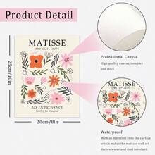 Arte de Pared del Mercado de Flores, Psteres de Matisse y Cuadros de Flores - Juego de Impresin Abstracta para Recmara y Sala de Estar - 8 inchx10 inch Sin Marco - Flor 05 - Ver 8