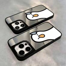 1PC New Mirror Funny Big White Duck Pattern Phone Case Compatible With IPhone 17 Pro Max/17 Pro/17/16/15/14 Plus/13/12/11/IX/XS Max - Multicolor - View 1